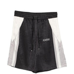 Pantaloncini con coulisse a quadri in nero Amiri - uomo 