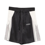 Pantaloncini con coulisse a quadri in nero Amiri - uomo 