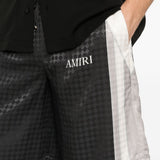 Pantaloncini con coulisse a quadri in nero Amiri - uomo 