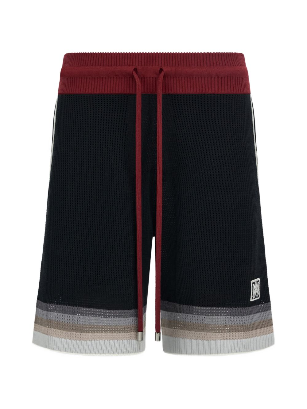 Shorts in maglia a righe in nero Amiri - uomo 