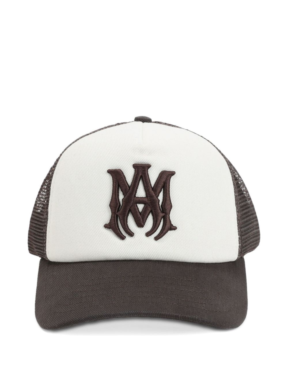 Cappello da baseball con logo in bianco e marrone Amiri - uomo 