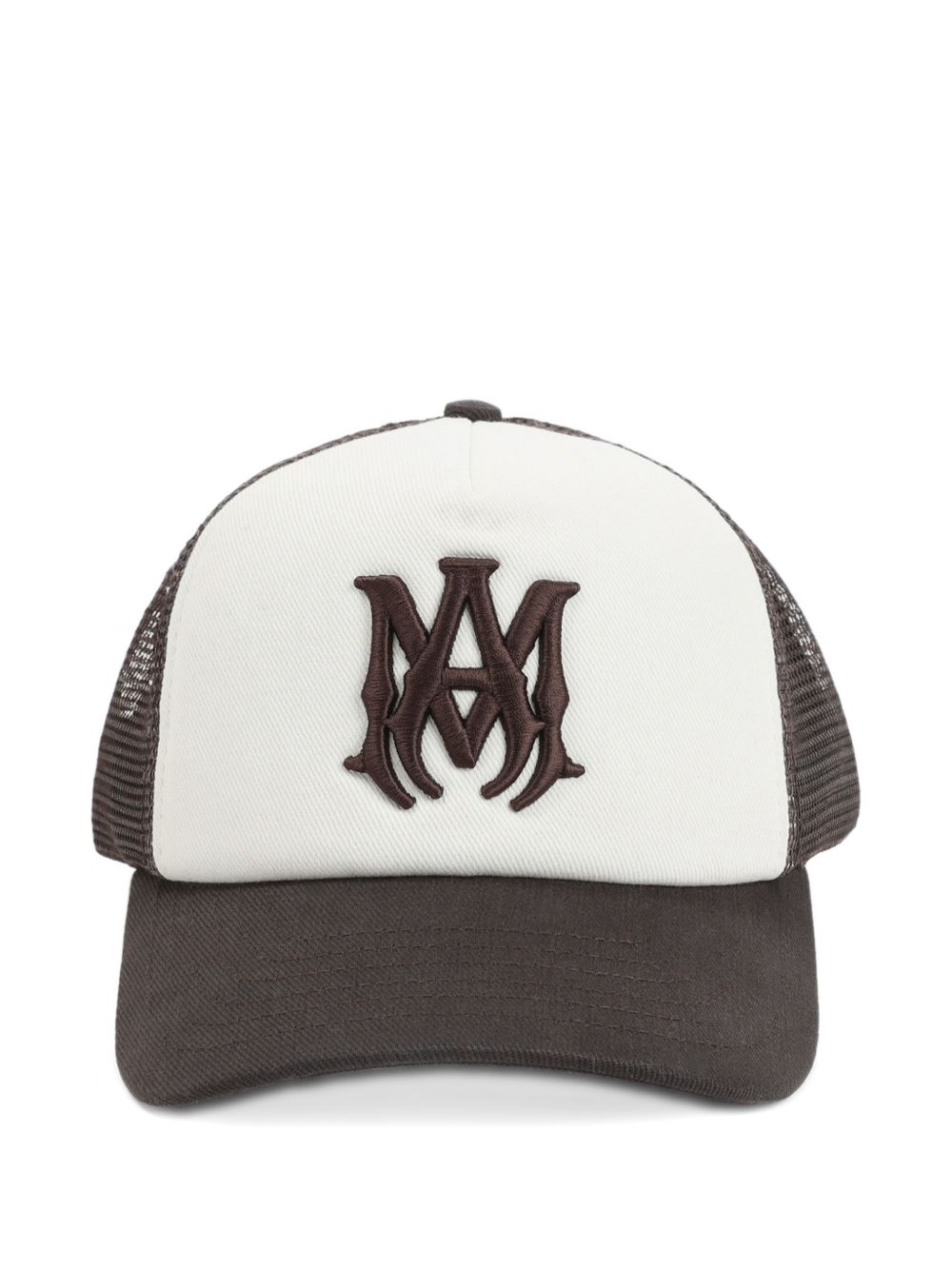Cappello da baseball con logo in bianco e marrone Amiri - uomo 
