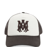 Cappello da baseball con logo in bianco e marrone Amiri - uomo 