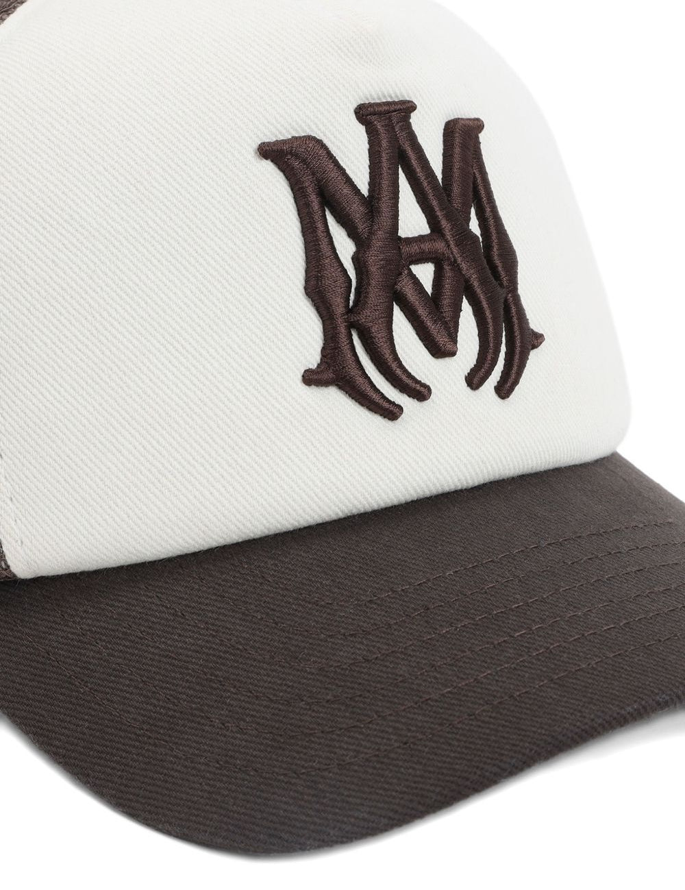 Cappello da baseball con logo in bianco e marrone Amiri - uomo 