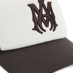 Cappello da baseball con logo in bianco e marrone Amiri - uomo 