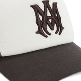 Cappello da baseball con logo in bianco e marrone Amiri - uomo 