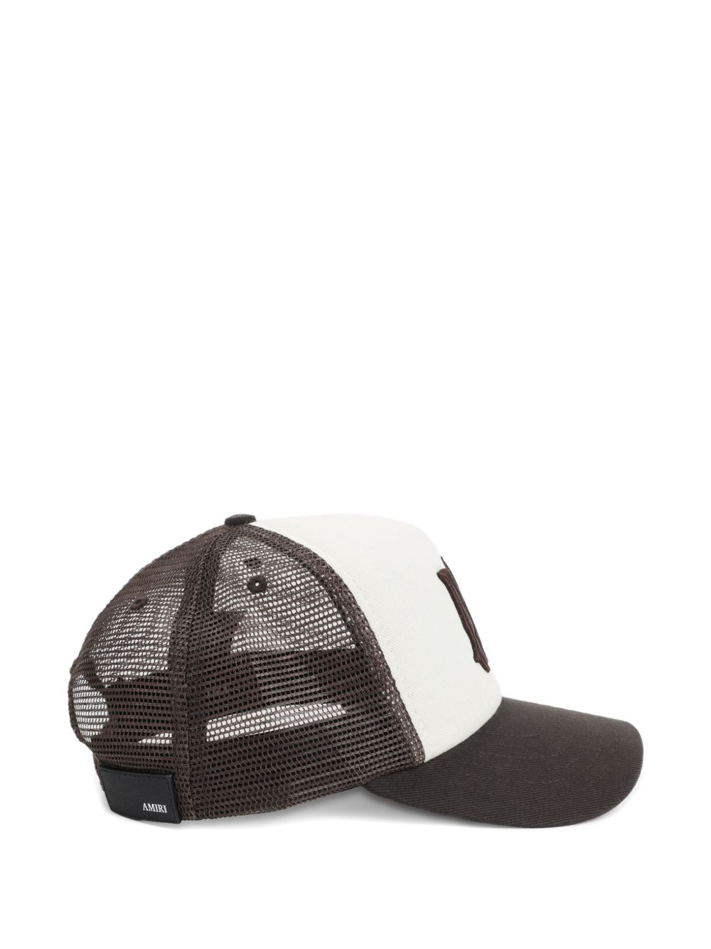 Cappello da baseball con logo in bianco e marrone Amiri - uomo 