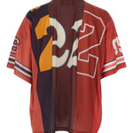 T-shirt con scollo a V in rosso Amiri - uomo 