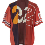 T-shirt con scollo a V in rosso Amiri - uomo 