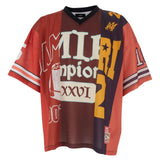 T-shirt con scollo a V in rosso Amiri - uomo 