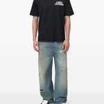 T-shirt oversize hollywood in nero Amiri - uomo 