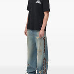 T-shirt oversize hollywood in nero Amiri - uomo 