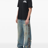 T-shirt oversize hollywood in nero Amiri - uomo 