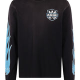 T-shirt a maniche lunghe eagle flames in nero Amiri - uomo 