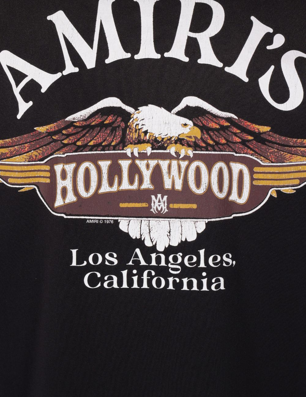 T-shirt a maniche lunghe eagle flames in nero Amiri - uomo 