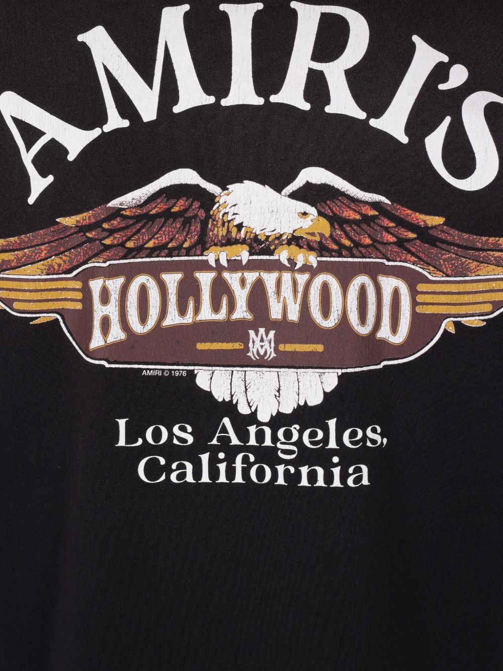 T-shirt a maniche lunghe eagle flames in nero Amiri - uomo 