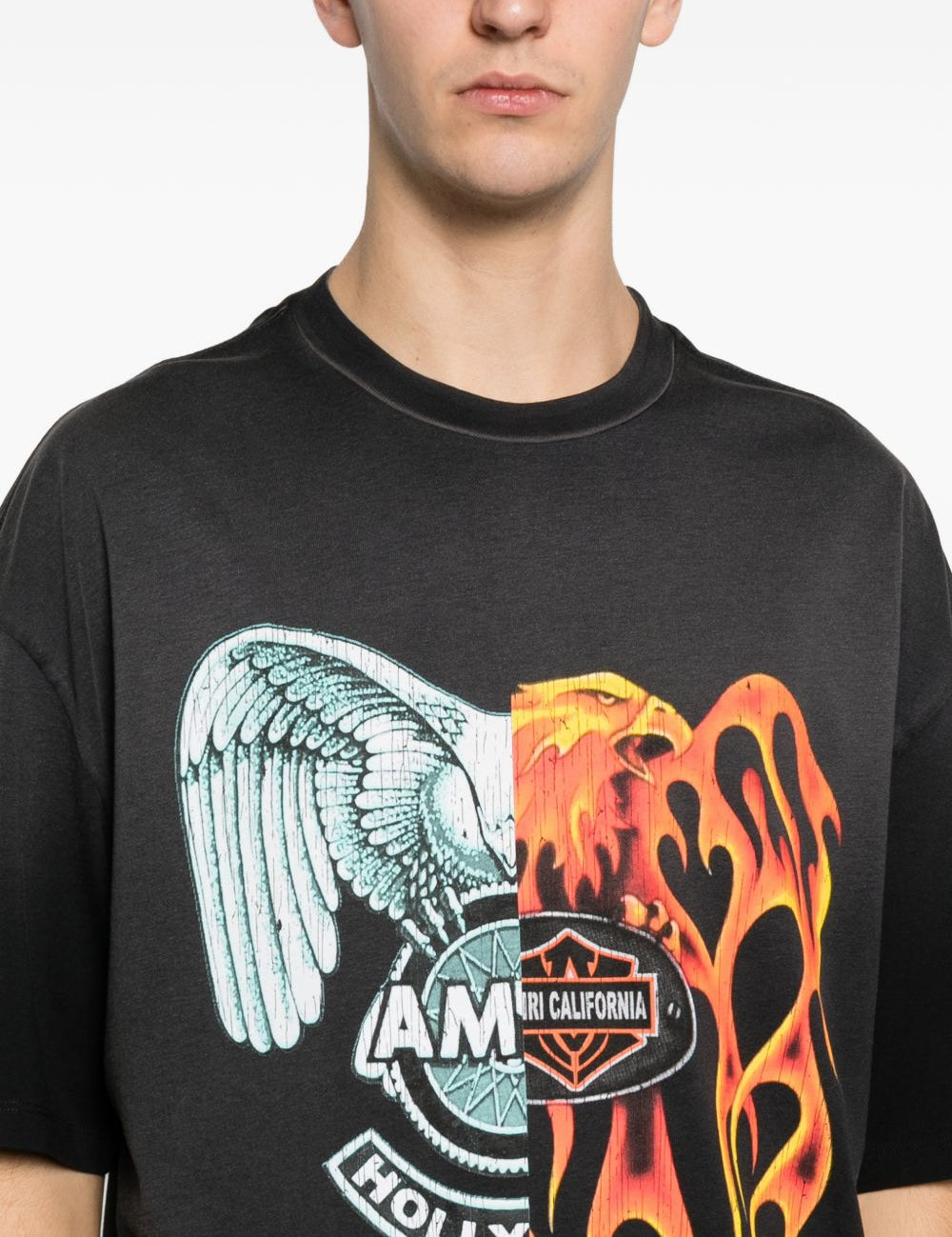 T-shirt con stampa eagle Amiri - uomo 