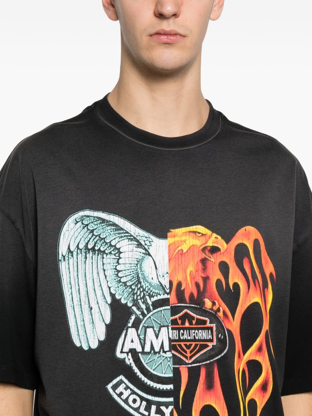 T-shirt con stampa eagle Amiri - uomo 