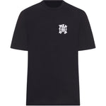 T-shirt girocollo con logo ricamato in nero Amiri - uomo 