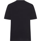 T-shirt girocollo con logo ricamato in nero Amiri - uomo 