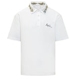 Polo con colletto a fantasia floreale in bianco Amiri - uomo 