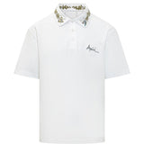 Polo con colletto a fantasia floreale in bianco Amiri - uomo 