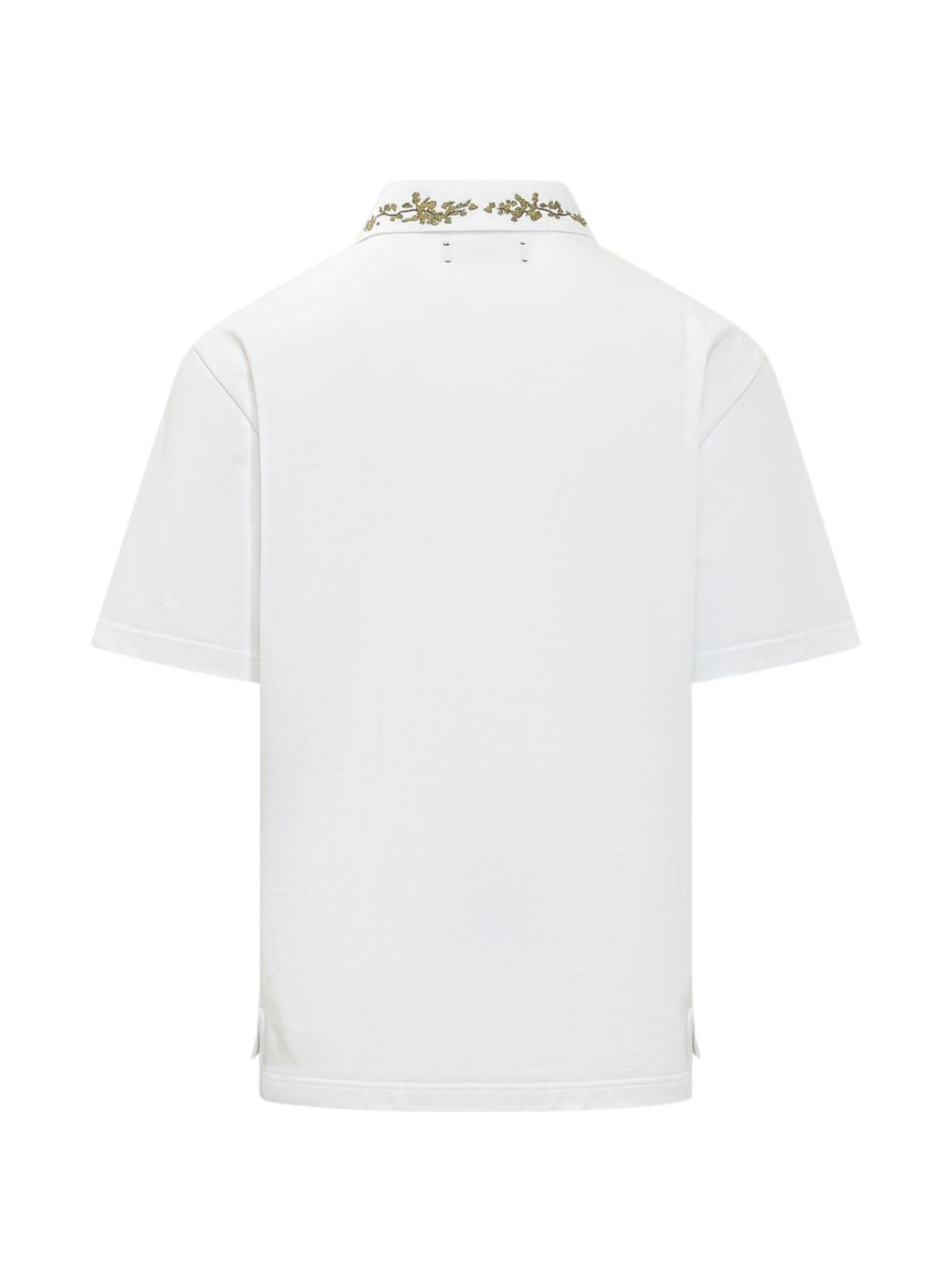 Polo con colletto a fantasia floreale in bianco Amiri - uomo 