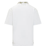 Polo con colletto a fantasia floreale in bianco Amiri - uomo 