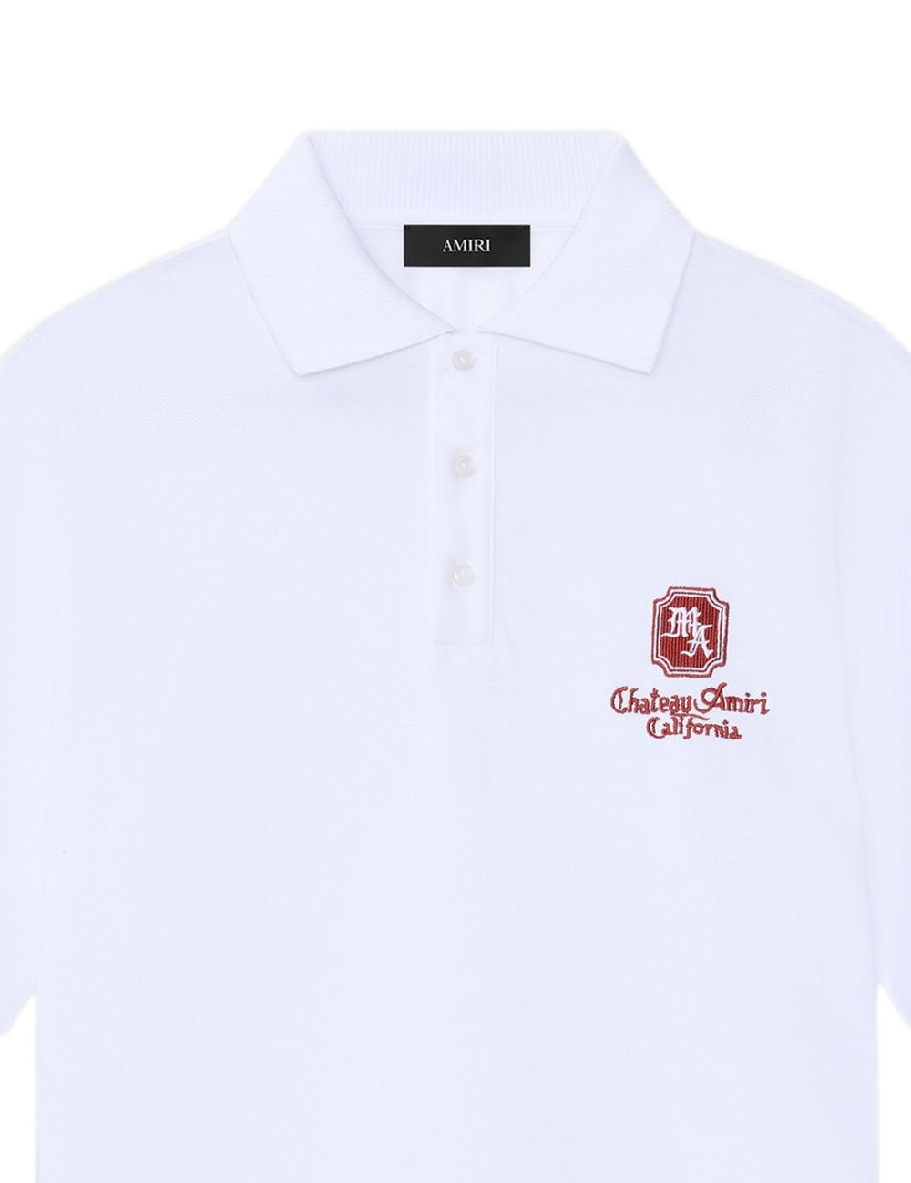 Polo con logo in bianco Amiri - uomo 