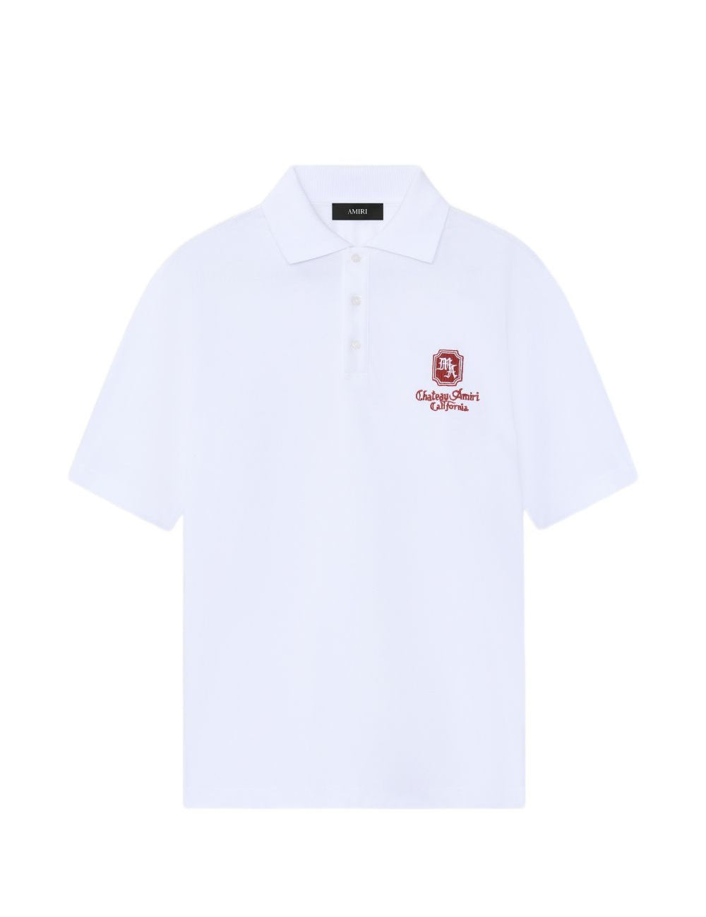 Polo con logo in bianco Amiri - uomo 