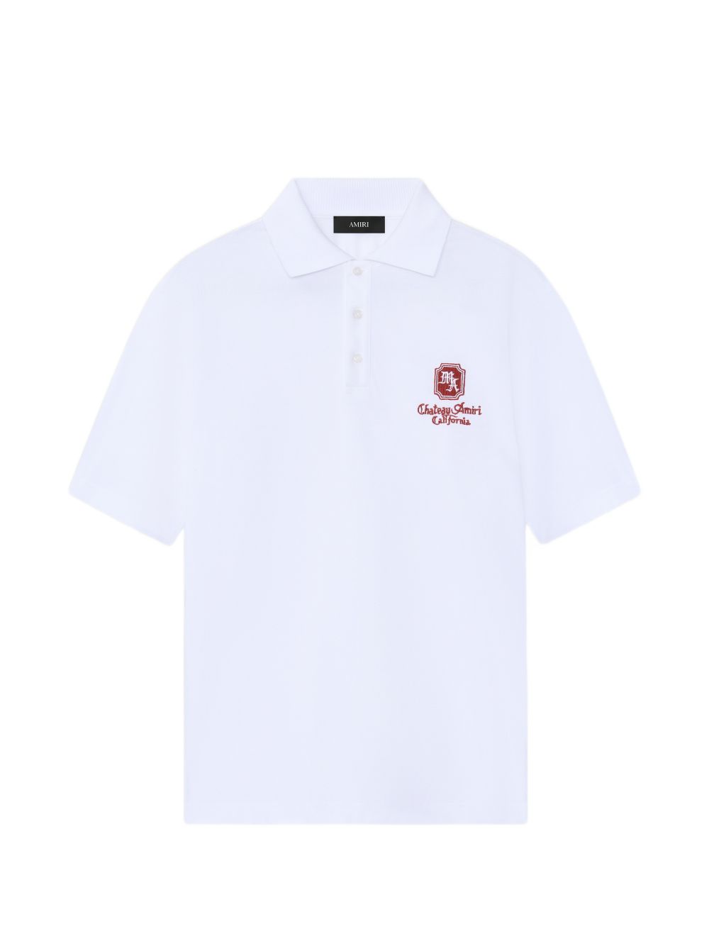 Polo con logo in bianco Amiri - uomo 