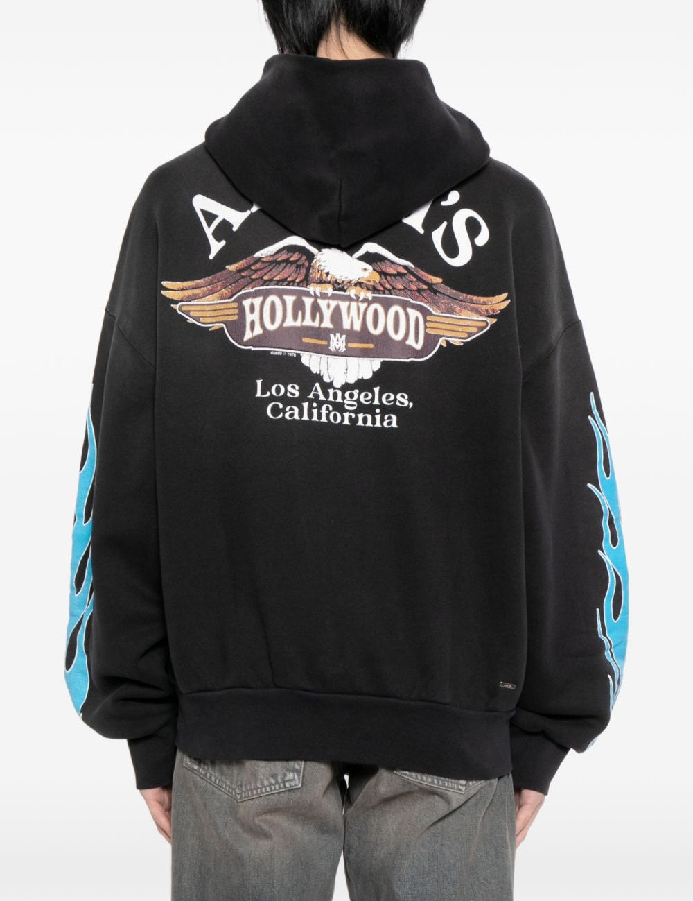 Felpa con zip e stampa grafica in nero Amiri - uomo 