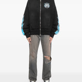 Felpa con zip e stampa grafica in nero Amiri - uomo 