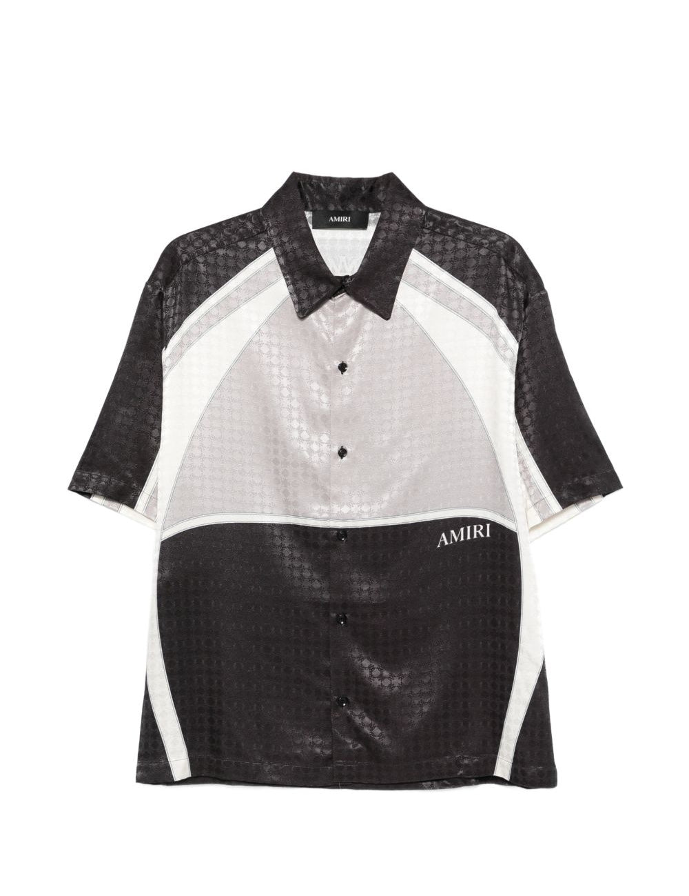 Camicia con inserto geometrico in bianco e nero AMIRI - uomo 