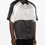 Camicia con inserto geometrico in bianco e nero AMIRI - uomo 