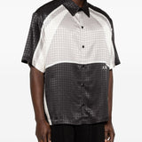 Camicia con inserto geometrico in bianco e nero AMIRI - uomo 
