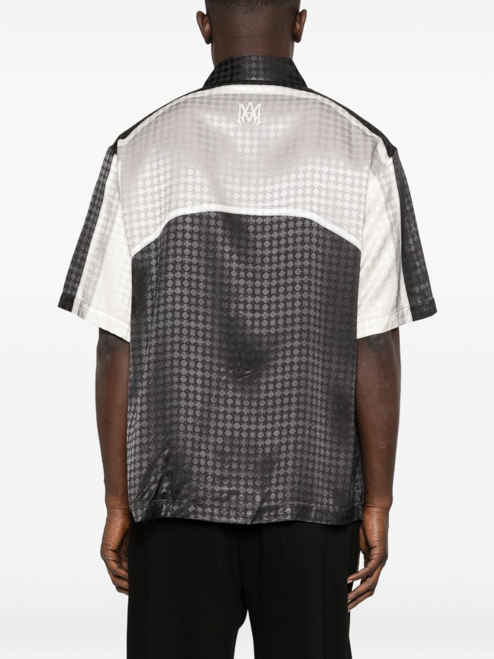 Camicia con inserto geometrico in bianco e nero AMIRI - uomo 