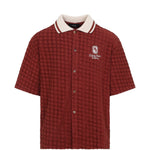 Camicia polo con ricamo in bordeaux AMIRI - uomo 