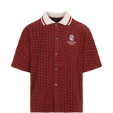 Camicia polo con ricamo in bordeaux AMIRI - uomo 