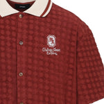 Camicia polo con ricamo in bordeaux AMIRI - uomo 