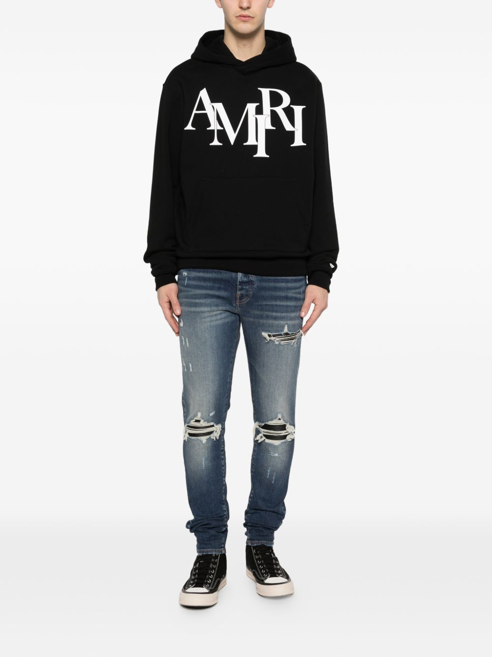 Jeans con strappi in blu Amiri - uomo 