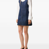 Abito corto in denim blu 