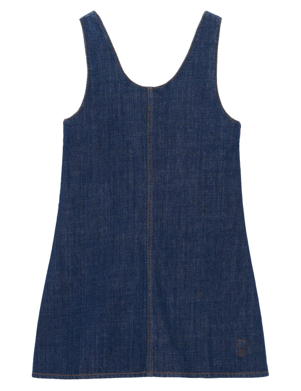 Abito corto in denim blu 