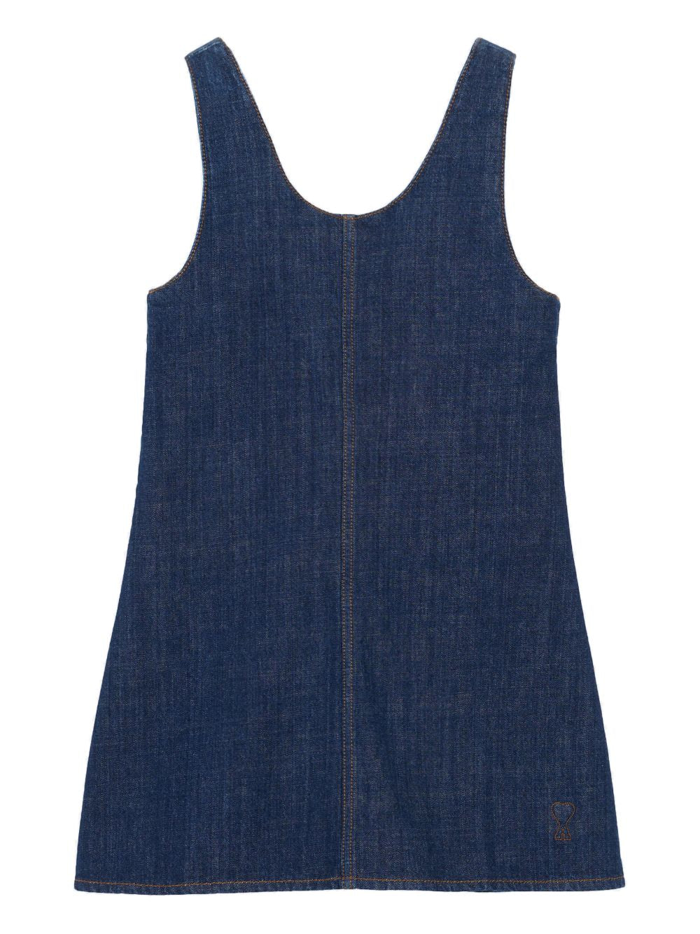 Abito corto in denim blu 