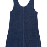 Abito corto in denim blu 