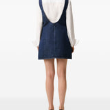Abito corto in denim blu 