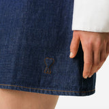 Abito corto in denim blu 