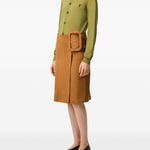 Cardigan Ami de Coeur con ricamo in verde matcha 
