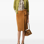 Cardigan Ami de Coeur con ricamo in verde matcha 