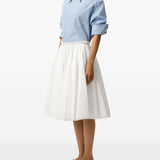 Gonna midi svasata in bianco Ami Paris - donna 
